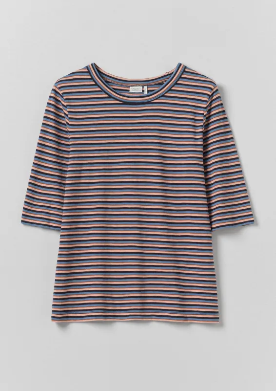 Cleo Cotton Stripe Tee | Multi made by TOAST