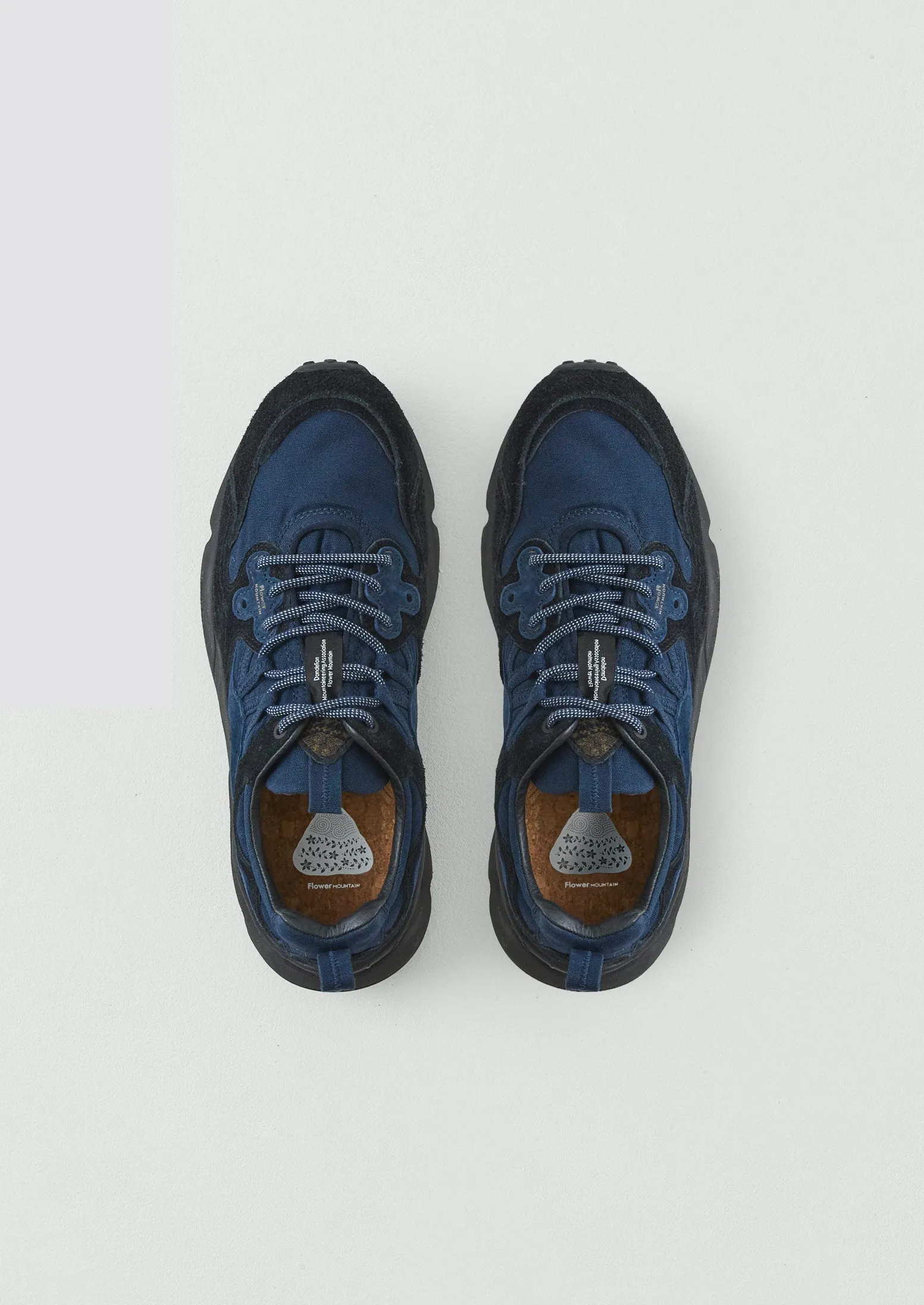 Flower Mountain Yamano Kaiso Panelled Trainers | Indigo sold by TOAST product image thumbnail 3