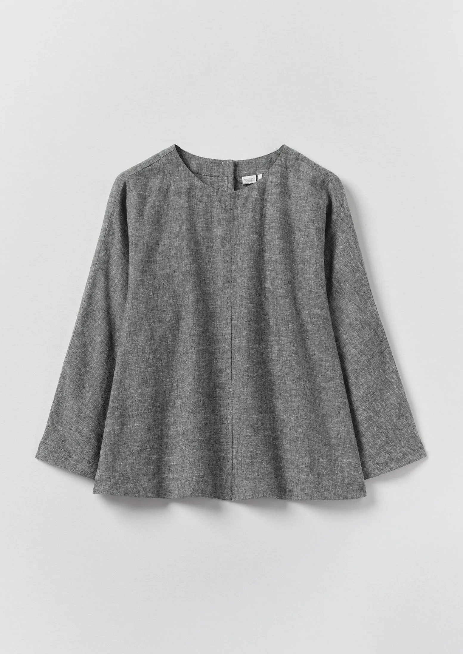 A Line Linen Cotton Top | Soft Charcoal sold by TOAST