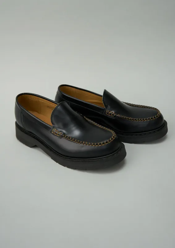Reworn Solovair Leather Loafer Size 6 (707) | Black made by TOAST