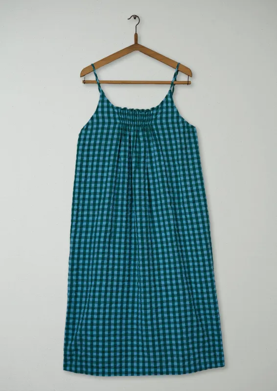 Reworn Gingham Seersucker Nightie Size XL (274) | Multi made by TOAST
