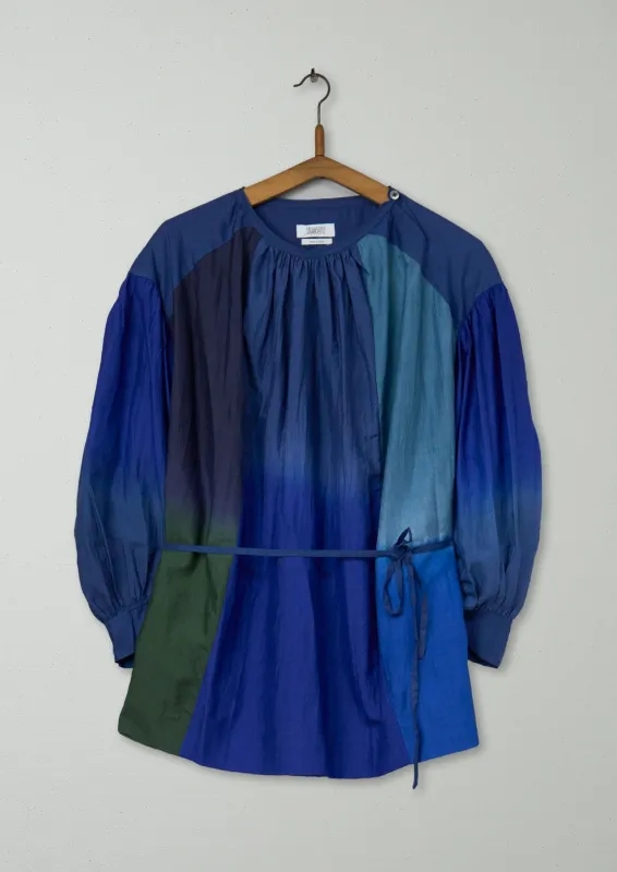 Reworn Dip Dye Silk Shirt Size XXSXS (1135) | Multi made by TOAST