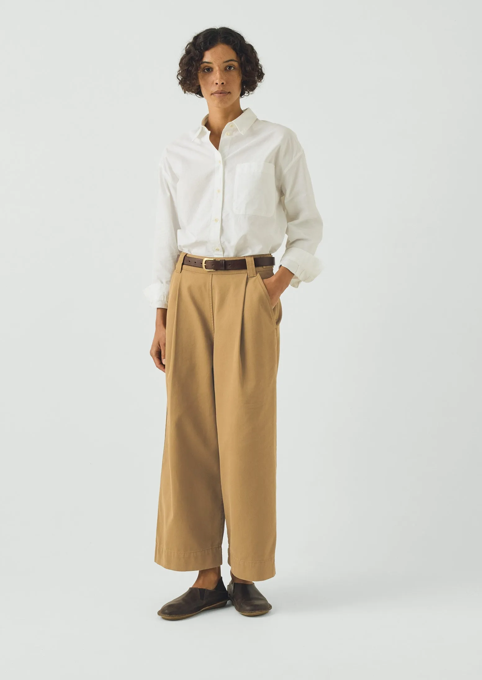 Cotton Pleat Front Trousers | Breen sold by TOAST product image thumbnail 5