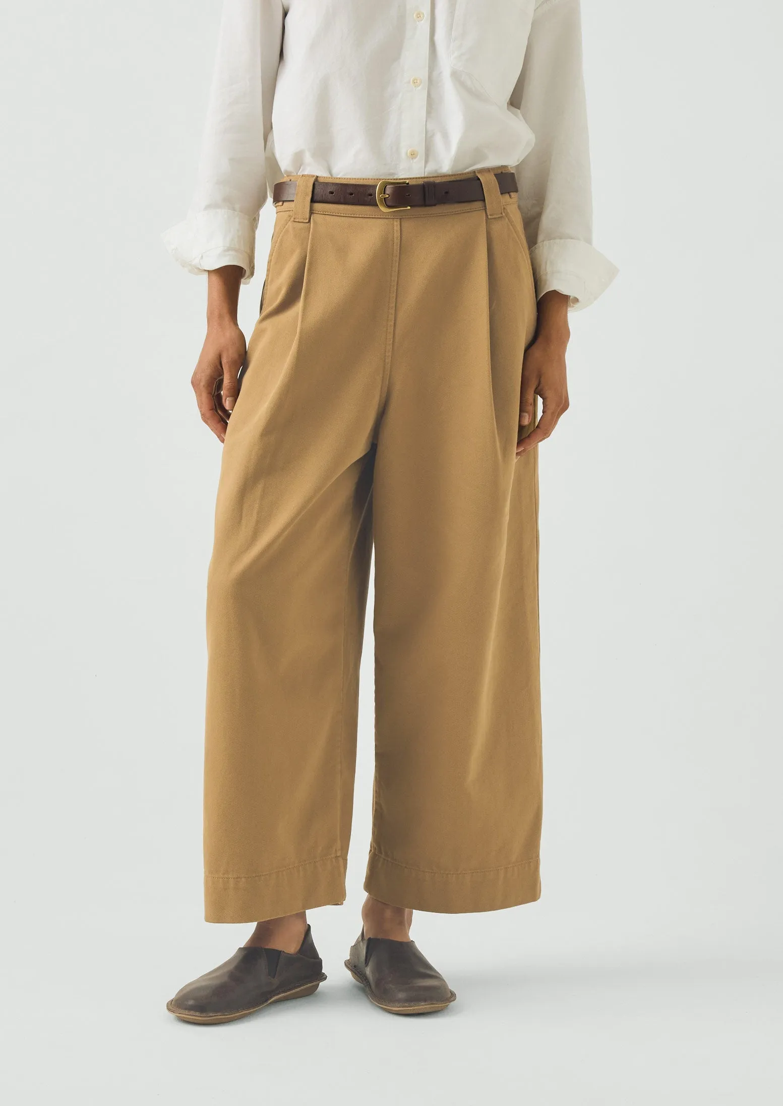 Cotton Pleat Front Trousers | Breen sold by TOAST product image thumbnail 2