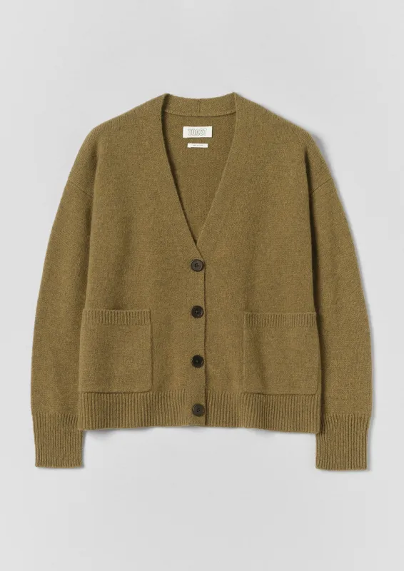 Ffion Wool Cashmere Boxy Cardigan | Golden Pear made by TOAST
