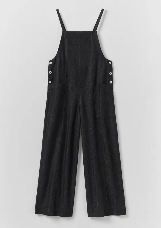 Cotton Twill Pocket Jumpsuit | Charcoal made by TOAST