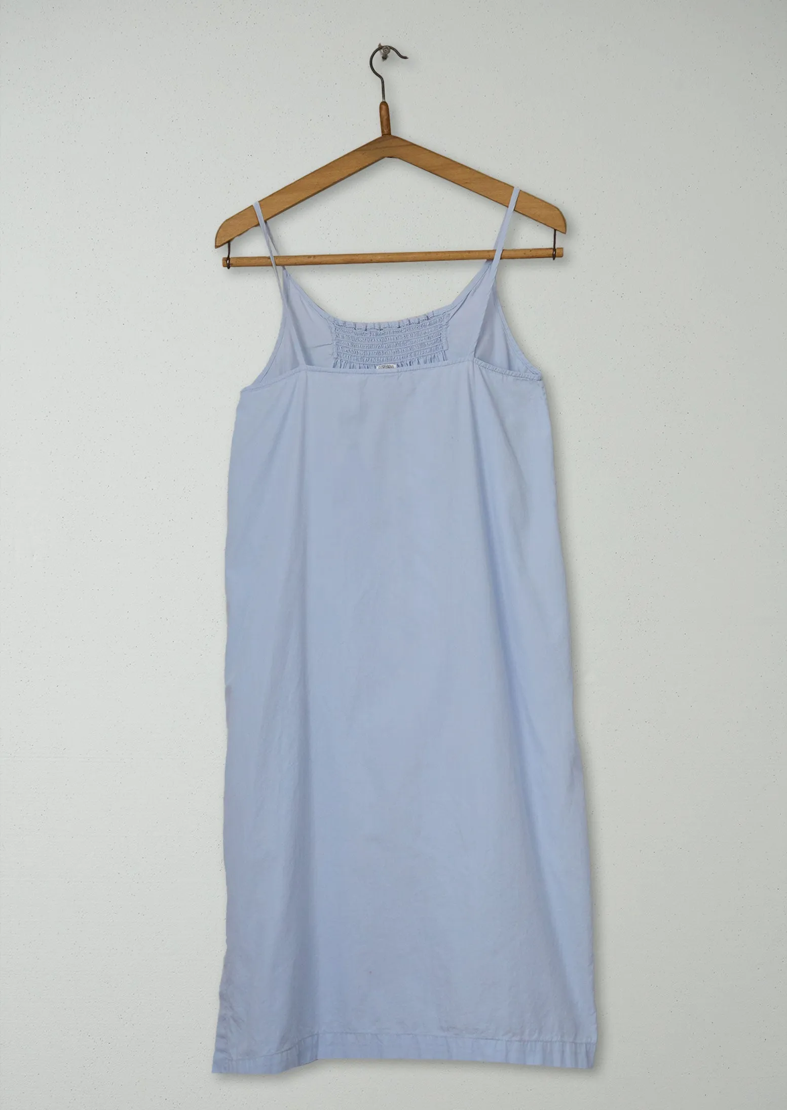 Reworn Cotton Smocked Nightie Size XS (283) | Soft Blue sold by TOAST product image thumbnail 2