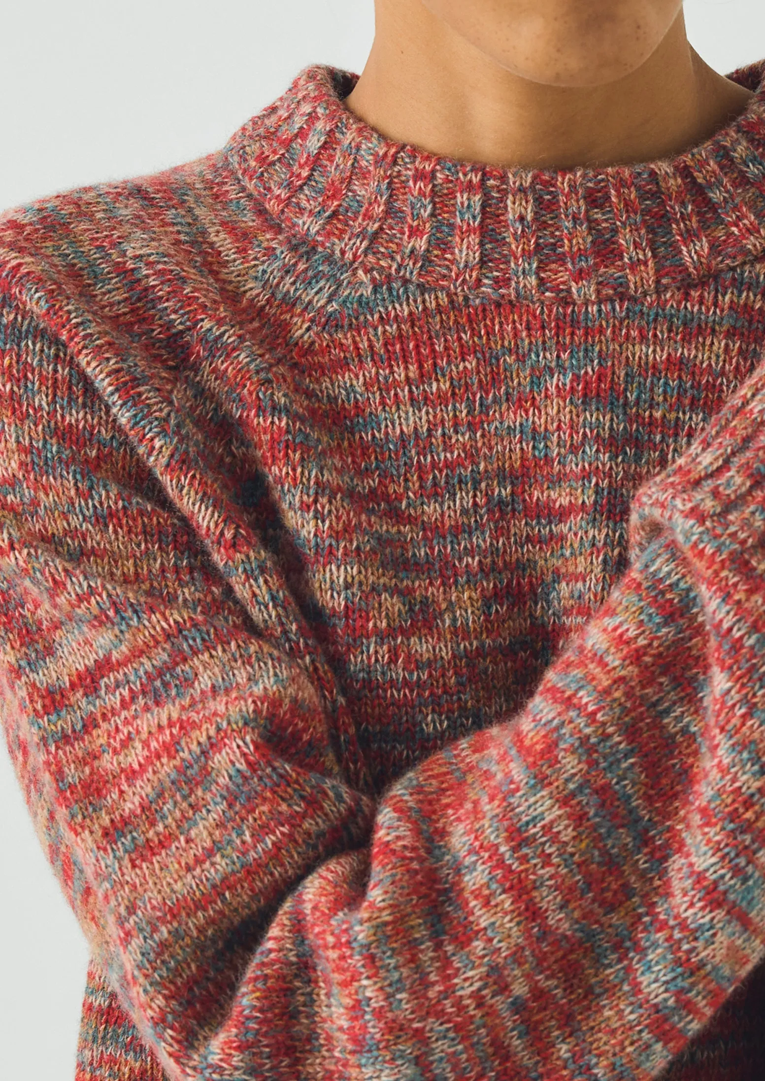 Marled Wool Sweater | Red Multi sold by TOAST product image thumbnail 3