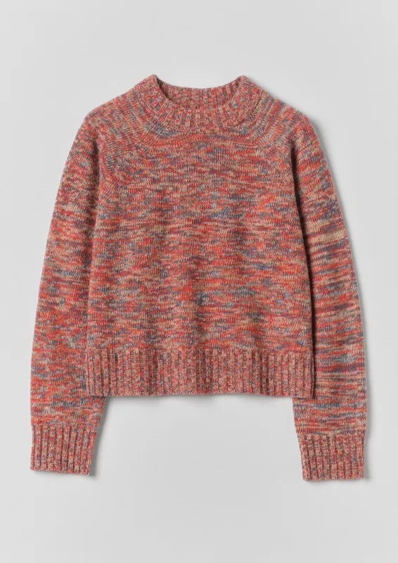 Marled Wool Sweater | Red Multi made by TOAST