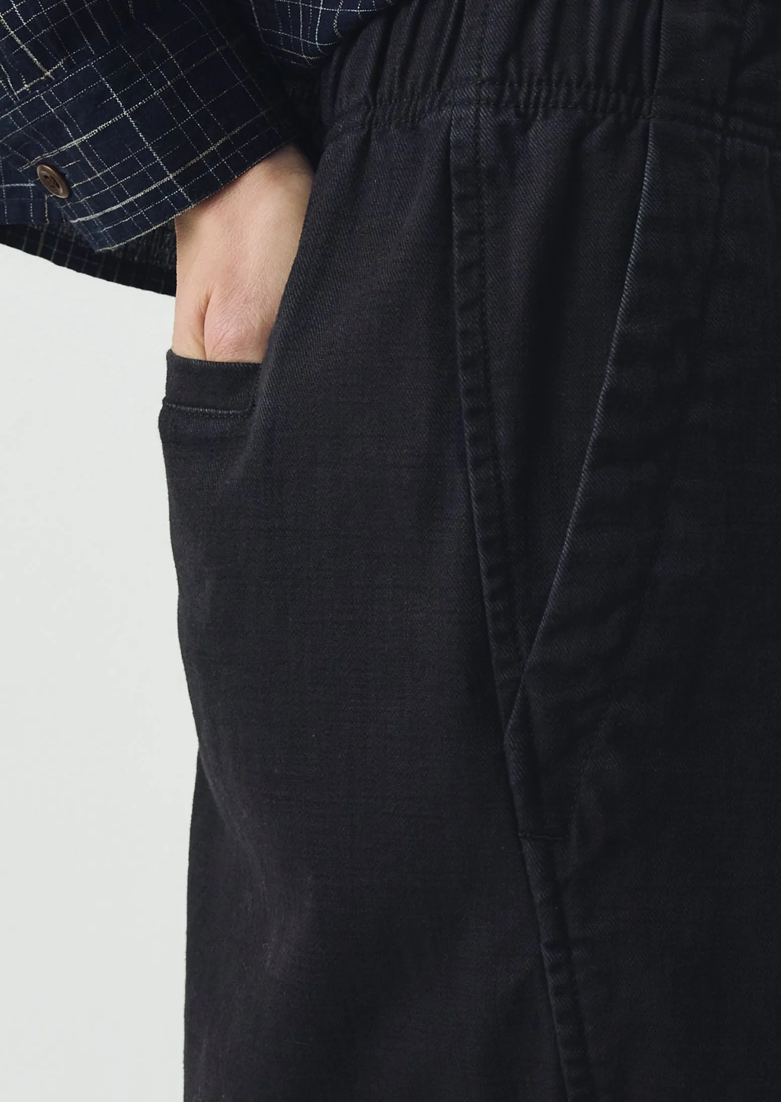 Cotton Twill Pull On Trousers | Blue Black sold by TOAST product image thumbnail 5