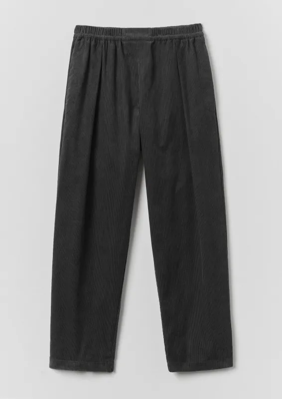Cord Pleated Trousers | Charcoal made by TOAST