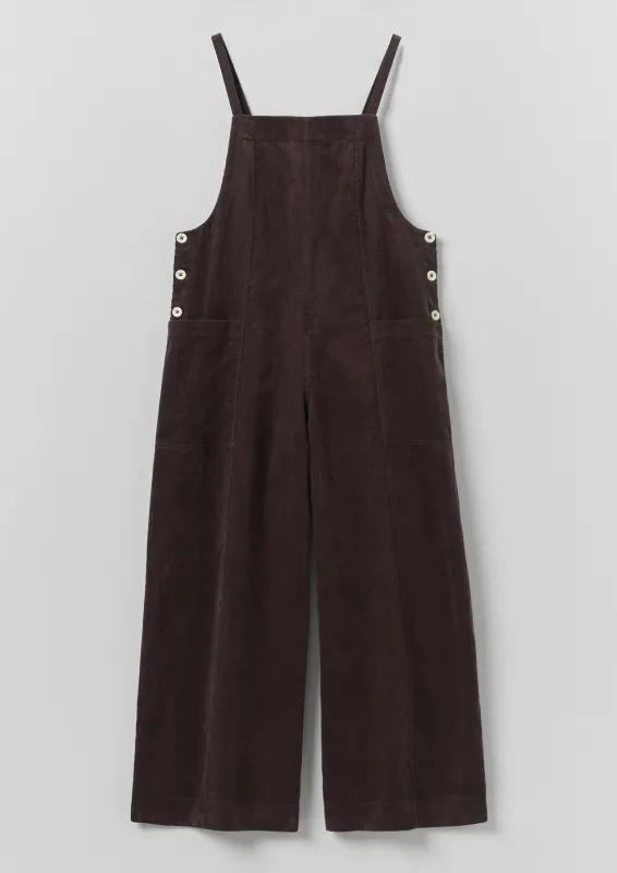 Cord Pocket Jumpsuit | Bitter Chocolate made by TOAST