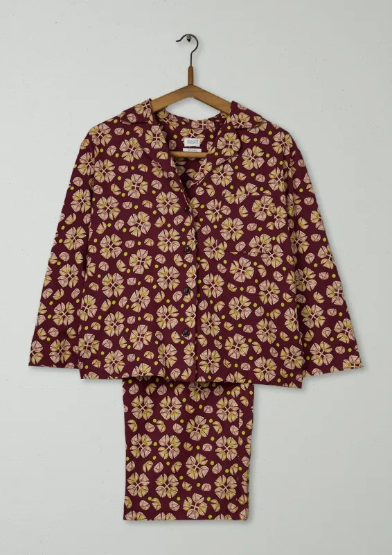 Reworn Tulip Print Pyjamas Size XS (293) | Multi made by TOAST