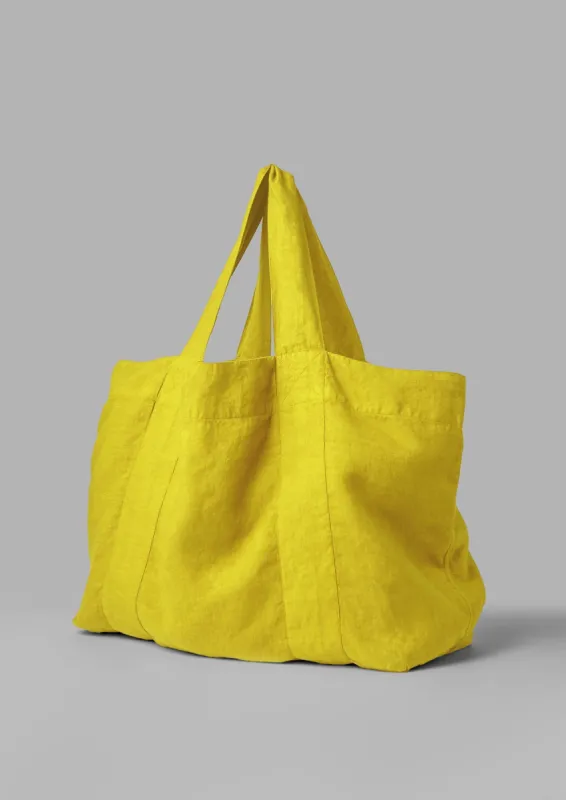 Garment Dyed Linen Bag | Billi Flower Yellow sold by TOAST