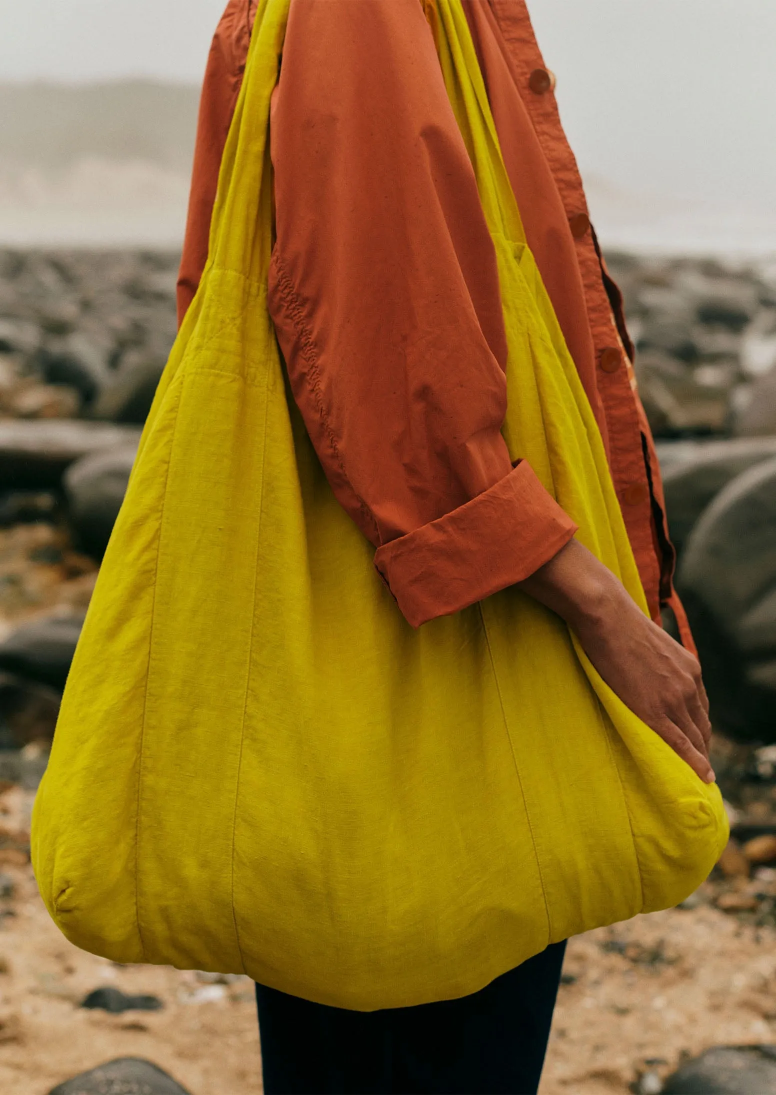 Garment Dyed Linen Bag | Billi Flower Yellow sold by TOAST product image thumbnail 2