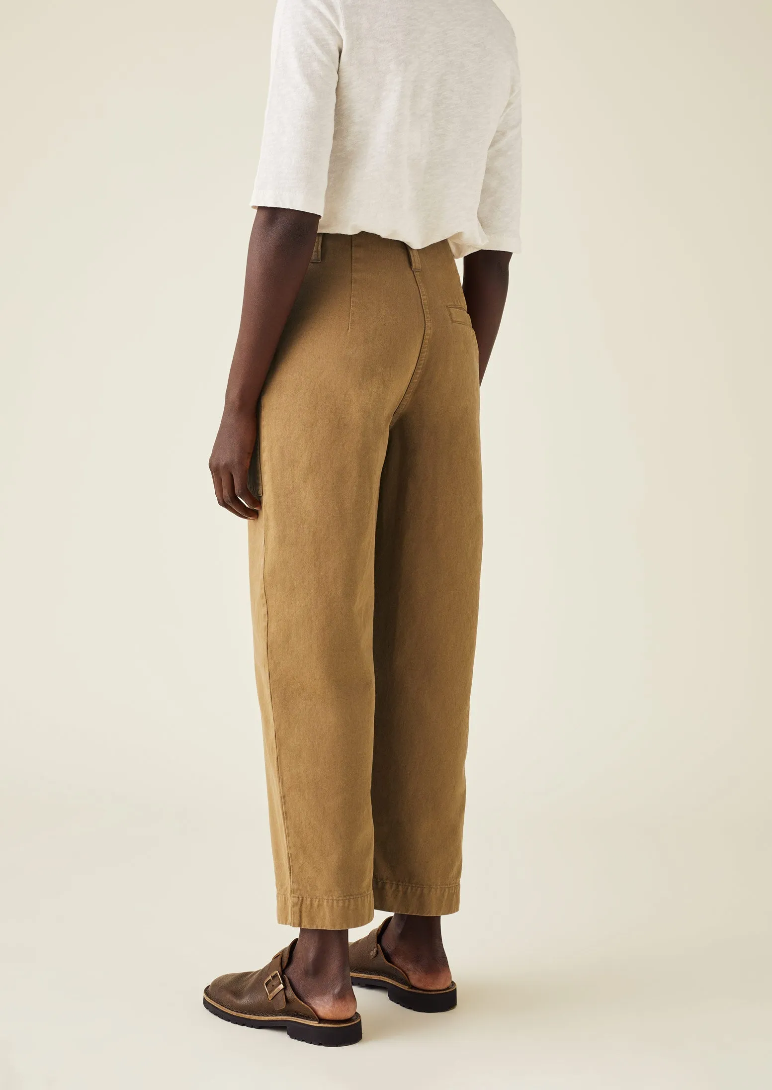 Herringbone Cotton Workwear Trousers | Walnut sold by TOAST product image thumbnail 5