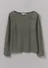 Stripe Soft Cotton Long Sleeve Tee | Grey/Sand sold by TOAST