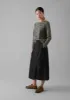 Stripe Soft Cotton Long Sleeve Tee | Grey/Sand sold by TOAST
