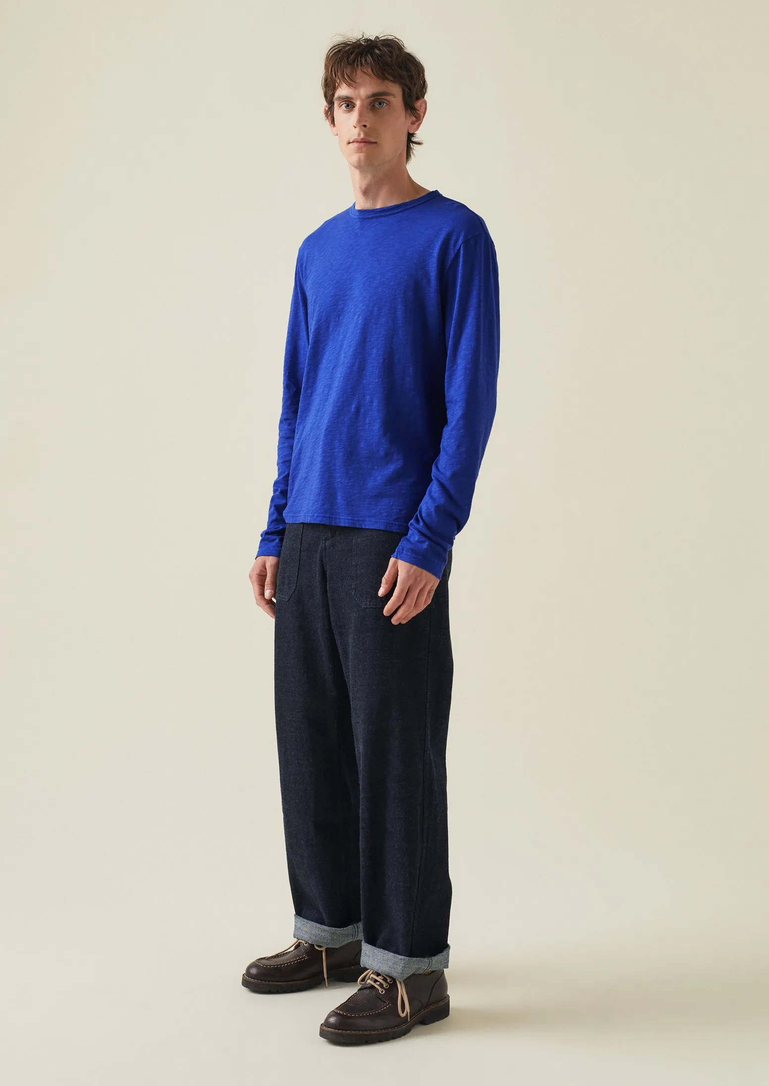 Frank Long Sleeve Tee | Cobalt sold by TOAST product image thumbnail 2