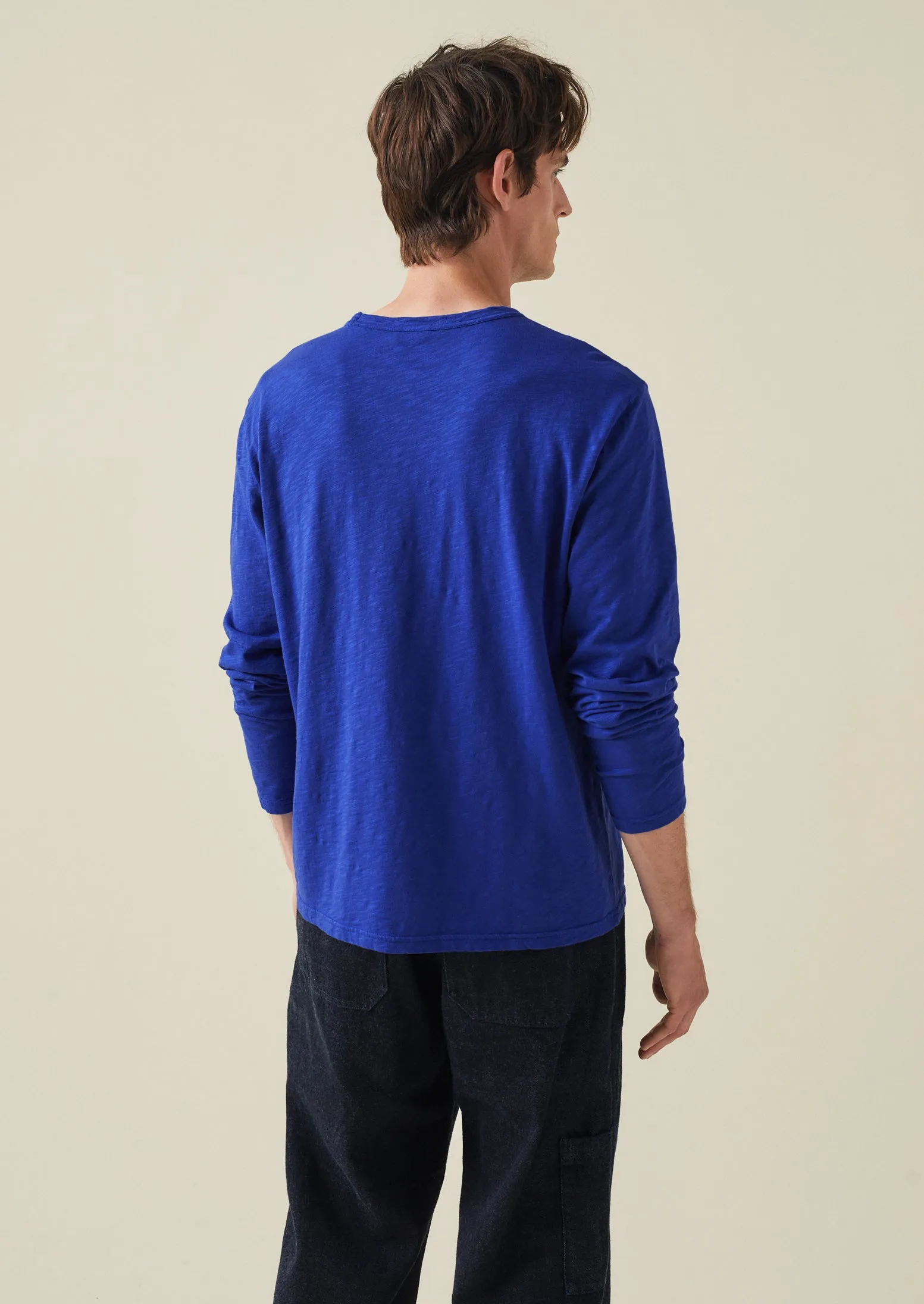 Frank Long Sleeve Tee | Cobalt sold by TOAST product image thumbnail 3