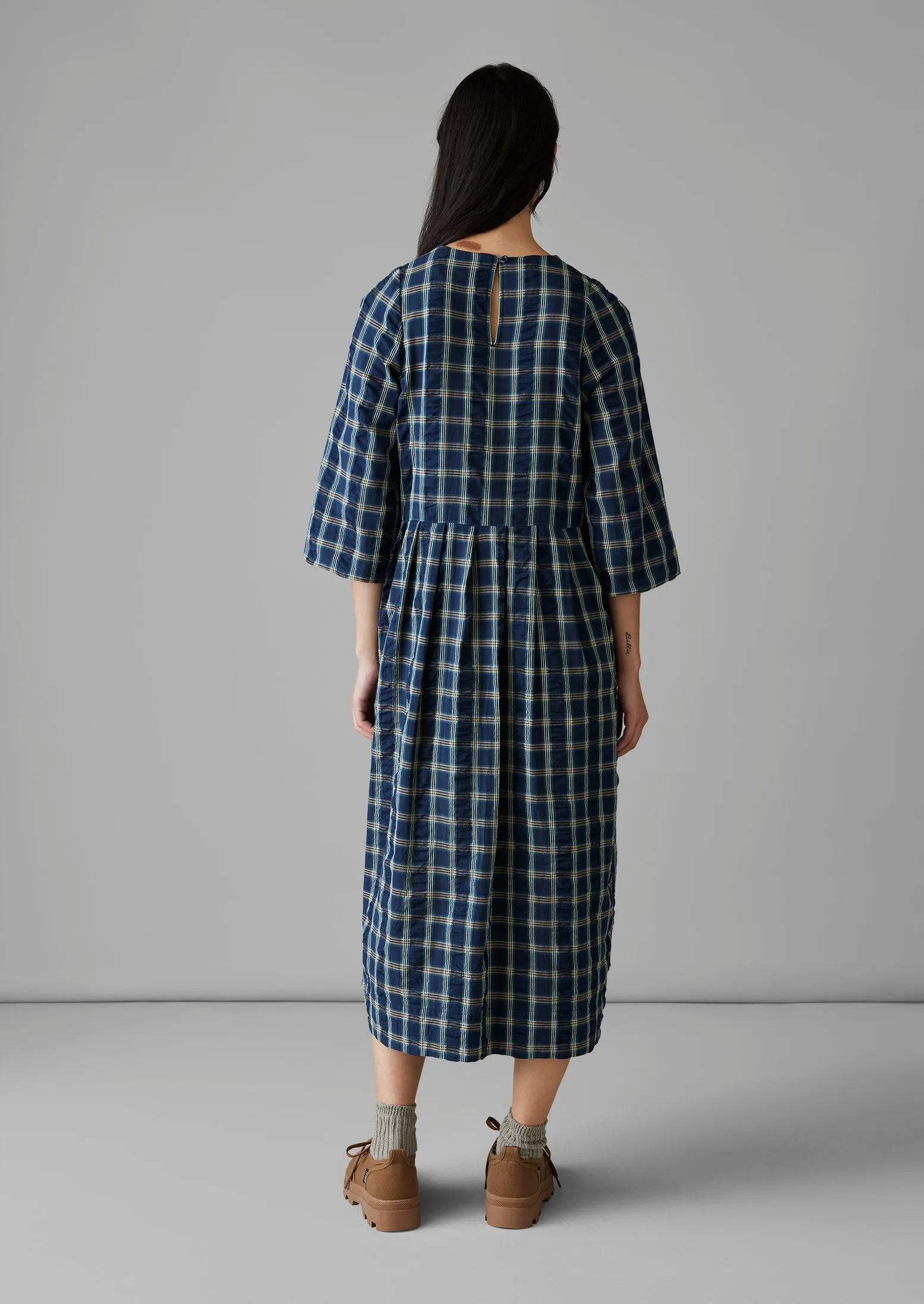 TOAST Seersucker Check Cotton Dress | Myrtle | Parallel