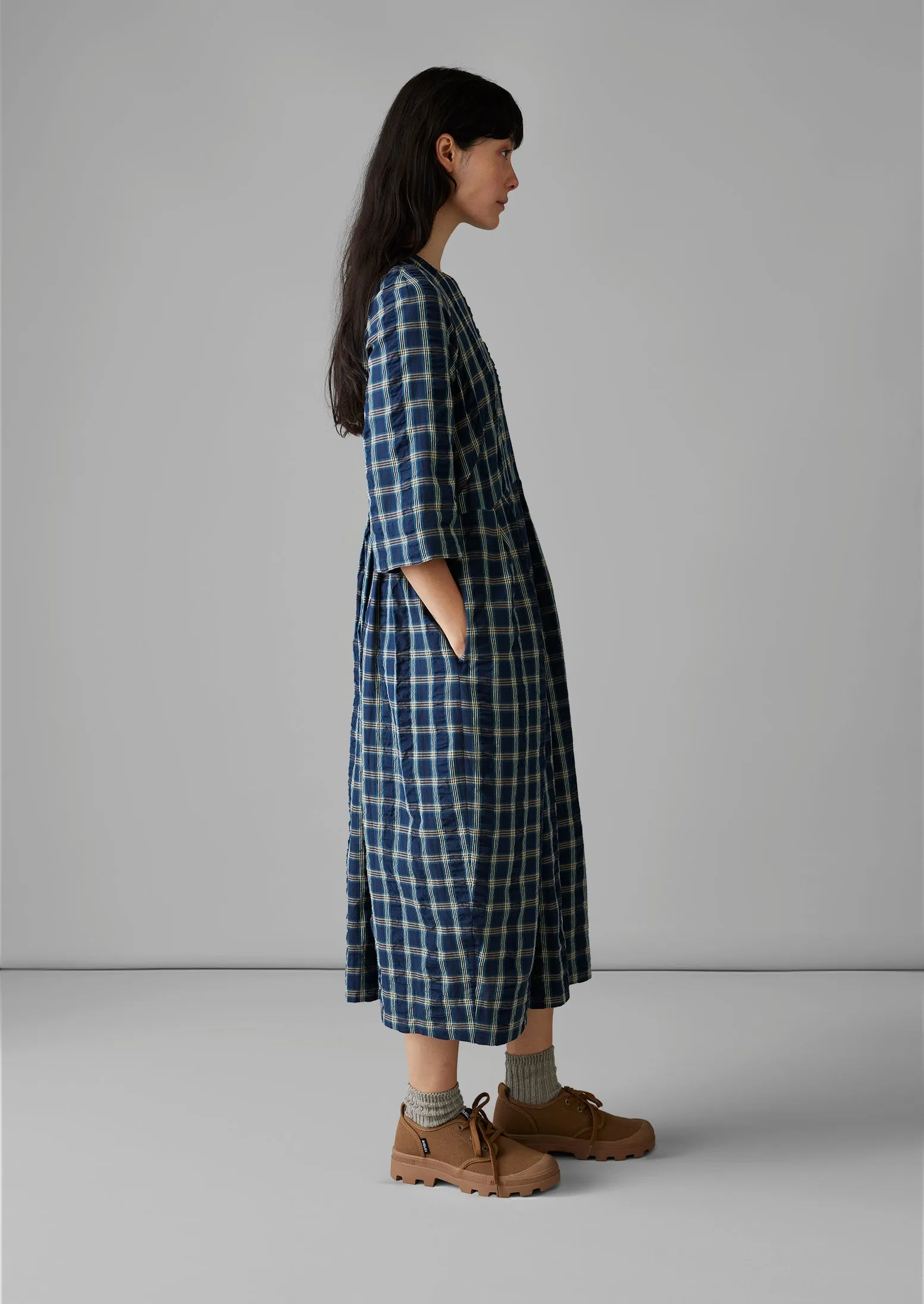 Seersucker Check Cotton Dress | Myrtle sold by TOAST product image thumbnail 4