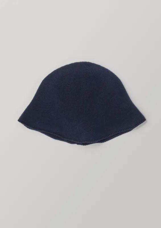 Bell Shaped Cashmere Hat | Navy sold by TOAST