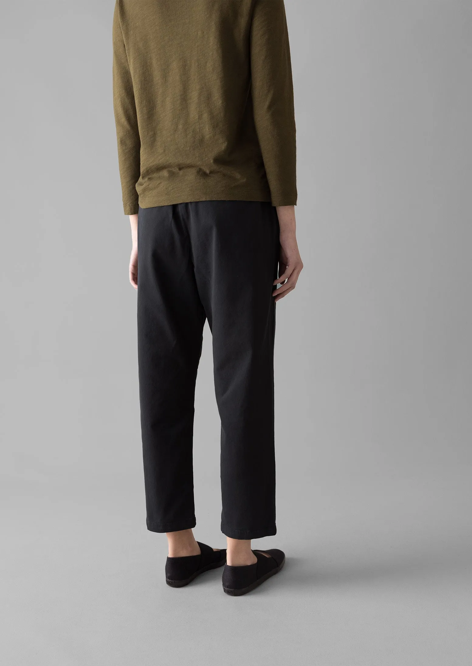Gabi Cotton Pull On Trousers | Soft Black sold by TOAST product image thumbnail 4