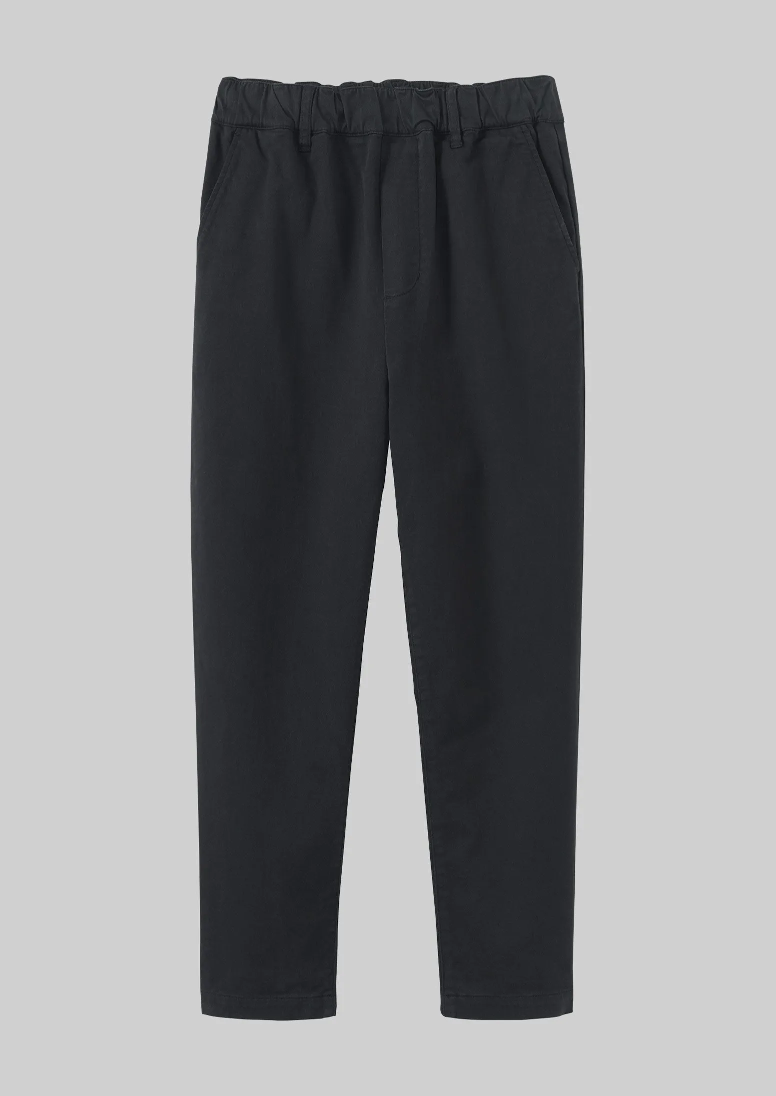 Gabi Cotton Pull On Trousers | Soft Black sold by TOAST