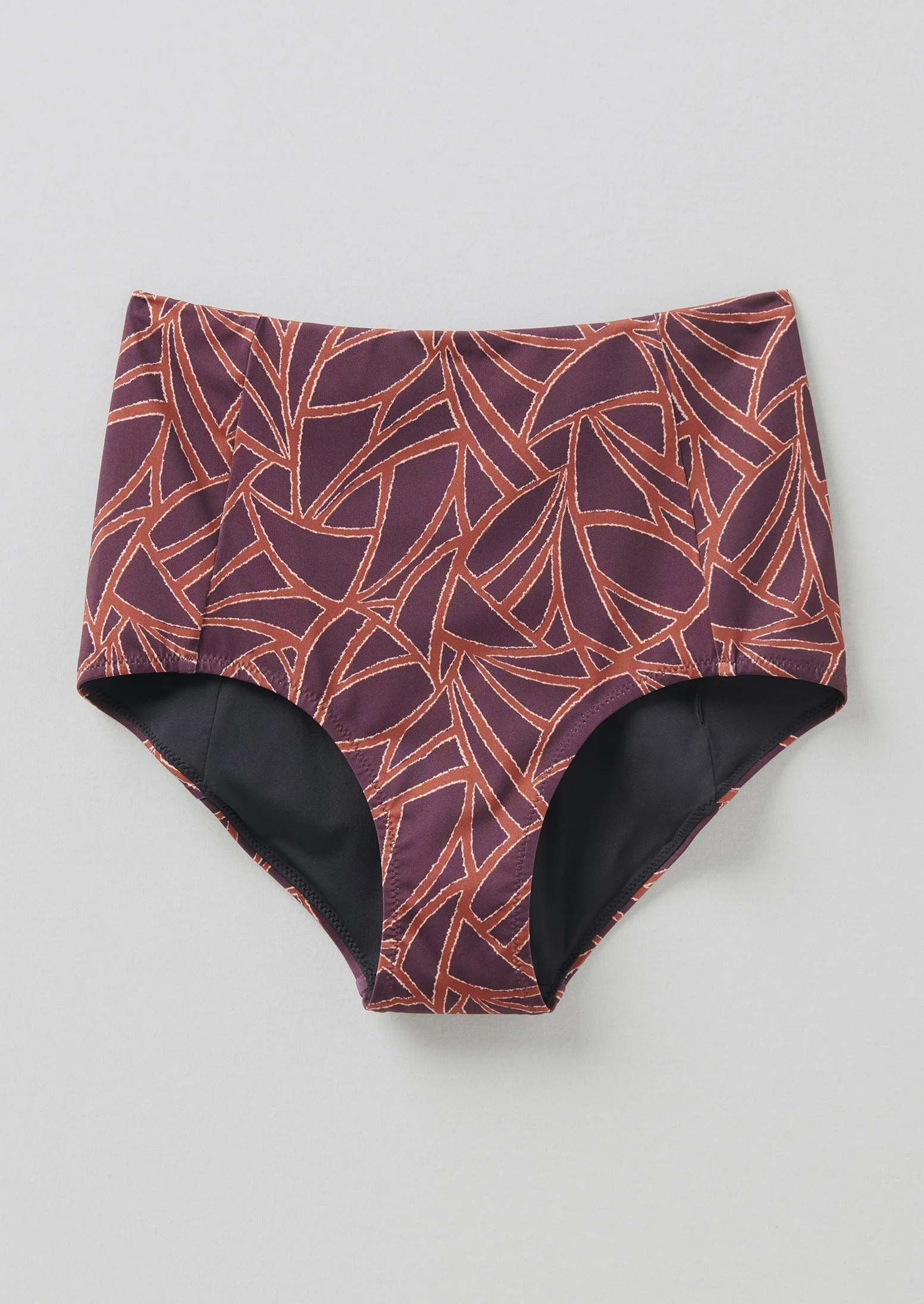 Recycled Grain Print High Bikini Bottoms | Plum sold by TOAST