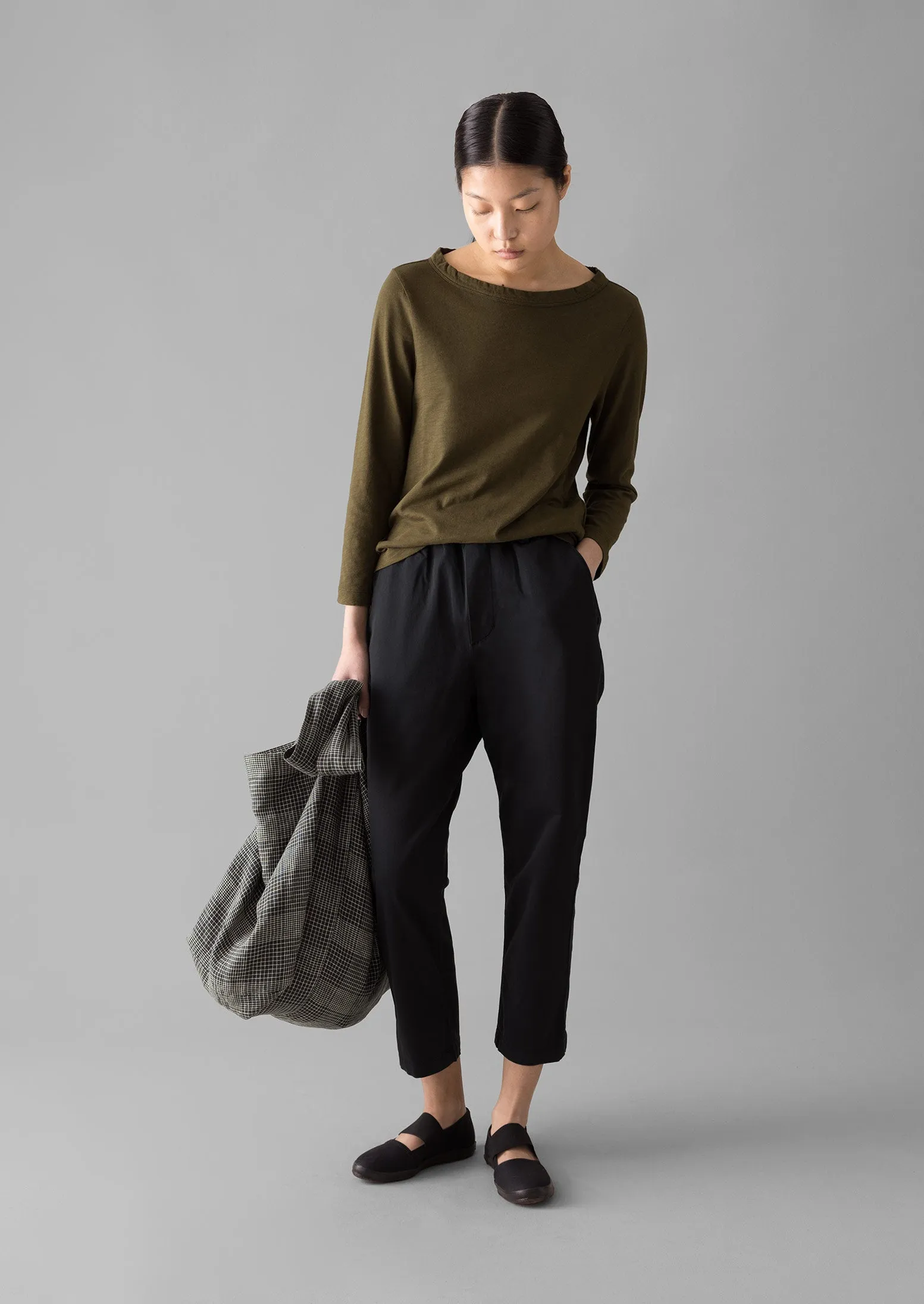 Gabi Cotton Pull On Trousers | Soft Black sold by TOAST product image thumbnail 2