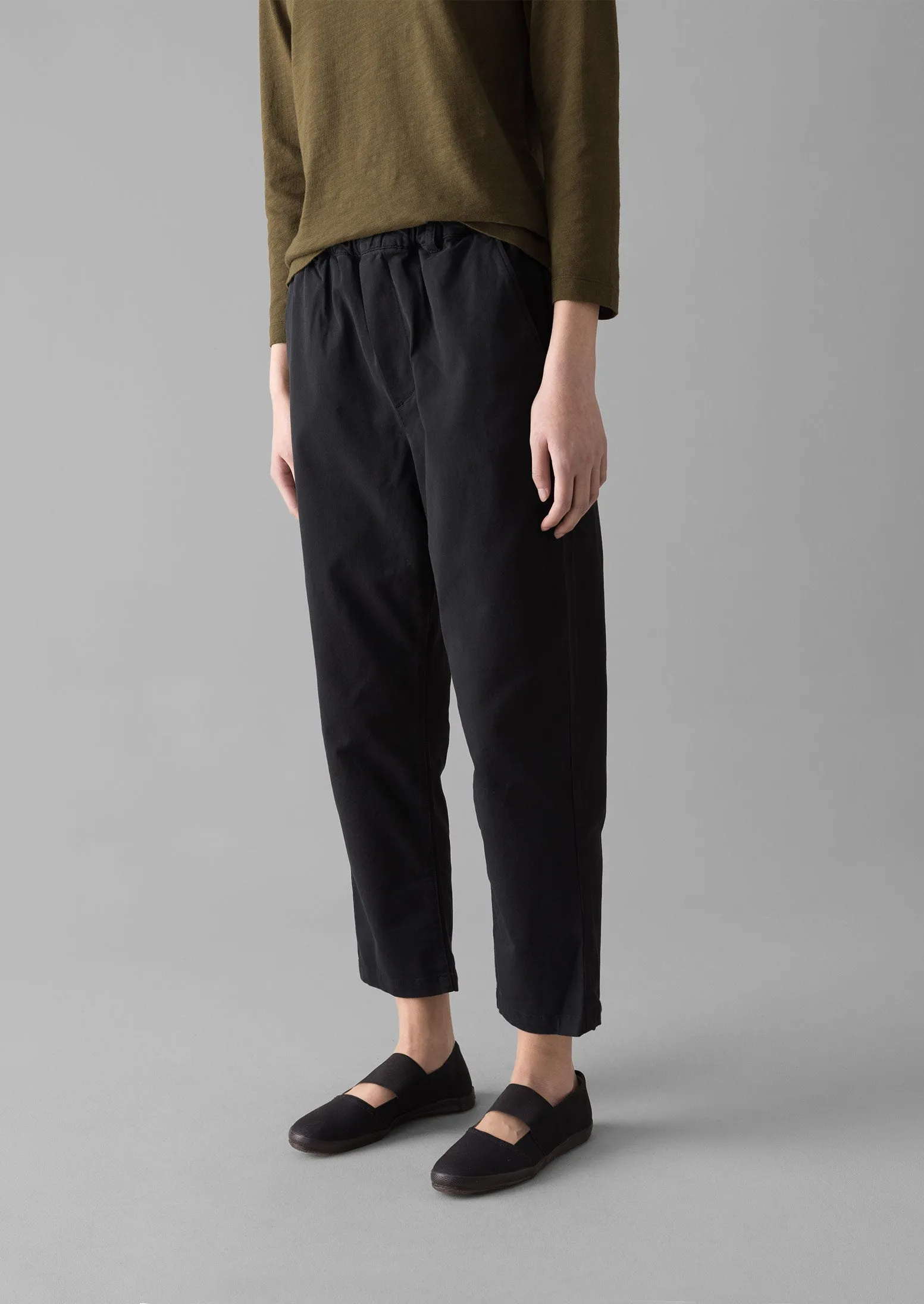 Gabi Cotton Pull On Trousers | Soft Black sold by TOAST product image thumbnail 3