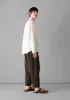 Alfie Garment Dyed Linen Trousers | Olive sold by TOAST