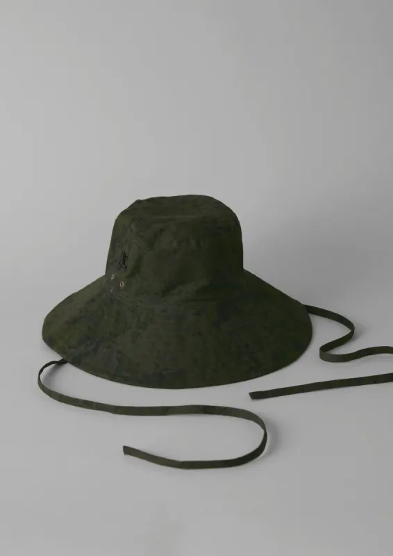Muehlbauer Waxed Cotton Tie Hat | Forest sold by TOAST
