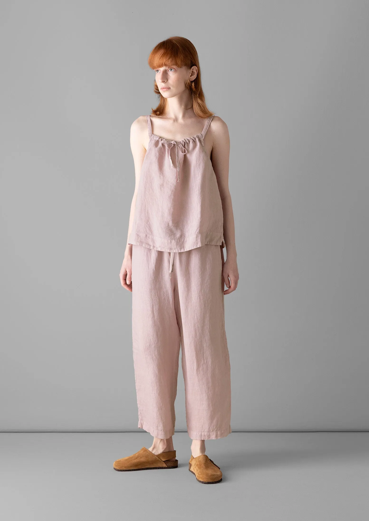 Garment Dyed Lightweight Linen Pyjamas | Washed Pink sold by TOAST product image thumbnail 2