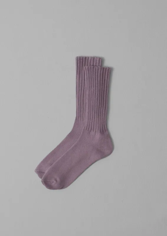 Escuyer Cotton Socks | Off Purple sold by TOAST