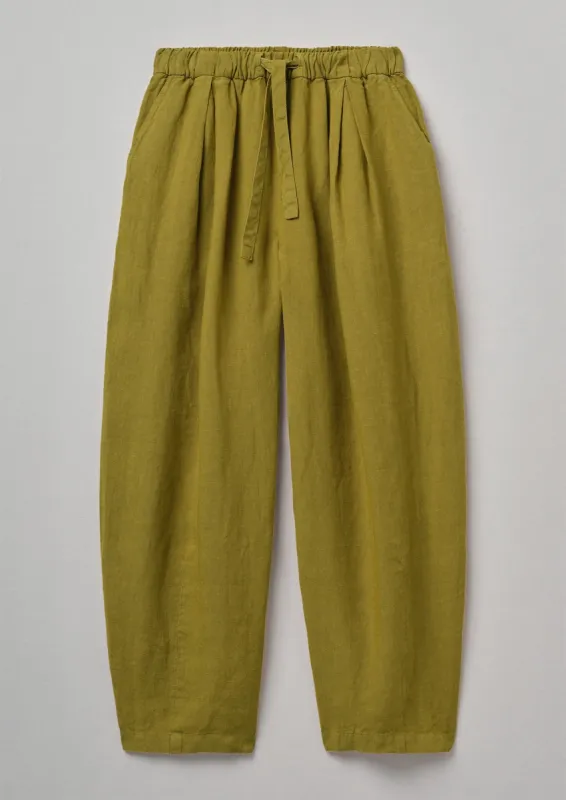 Garment Dyed Linen Balloon Trousers | Fenugreek sold by TOAST