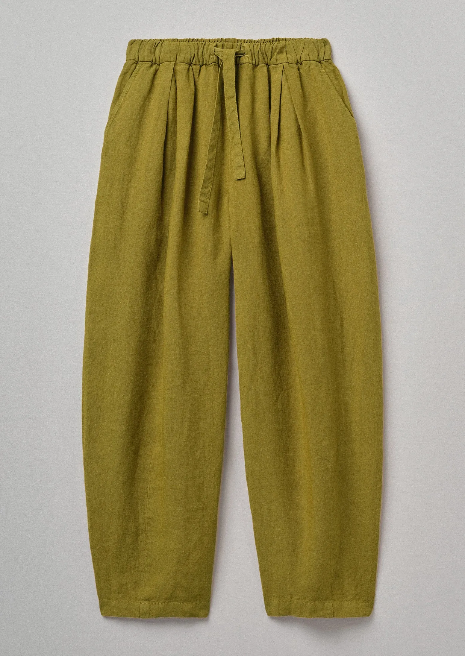 Garment Dyed Linen Balloon Trousers | Fenugreek sold by TOAST
