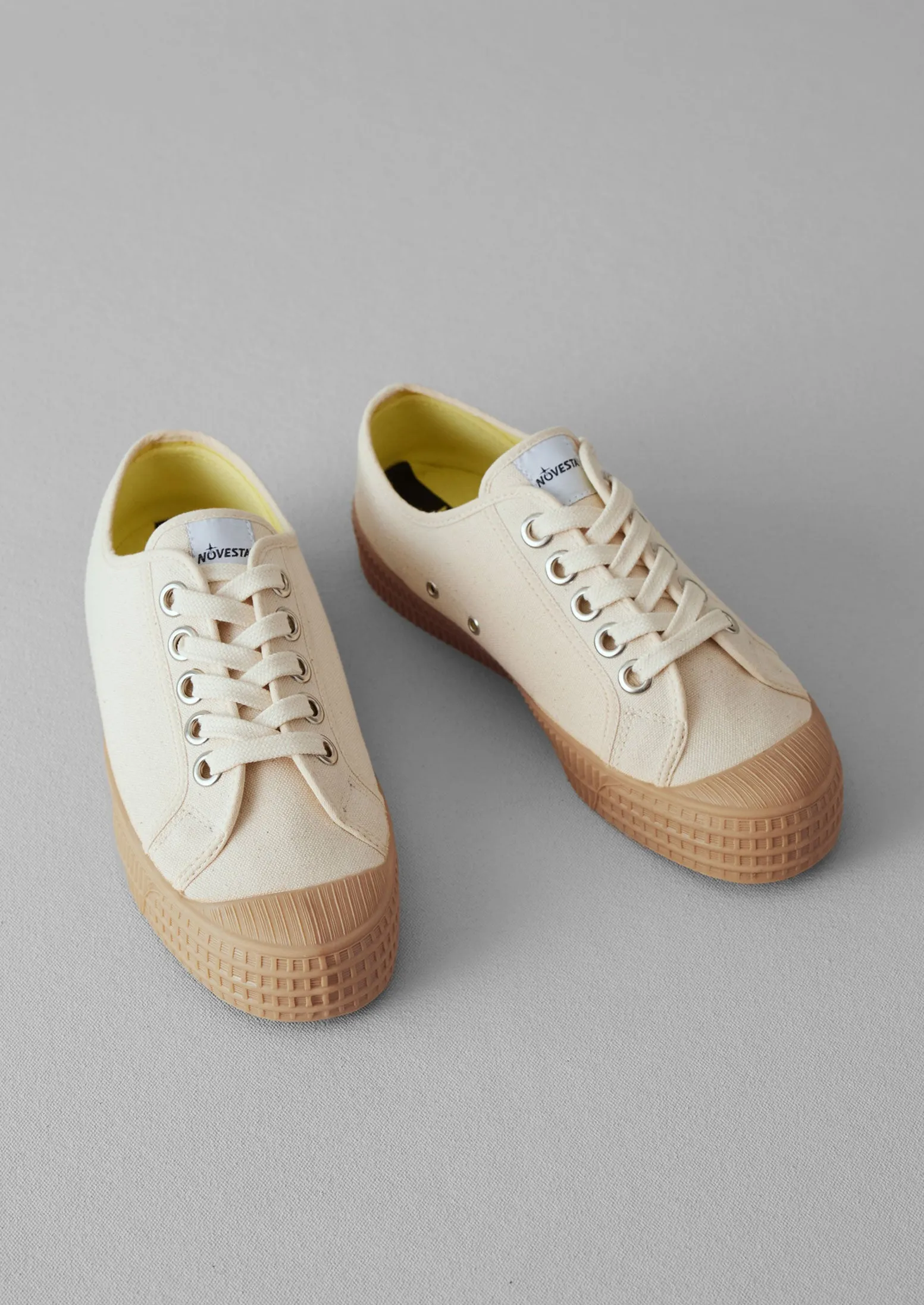 Novesta Star Master Plimsolls | Ecru/Transparent sold by TOAST