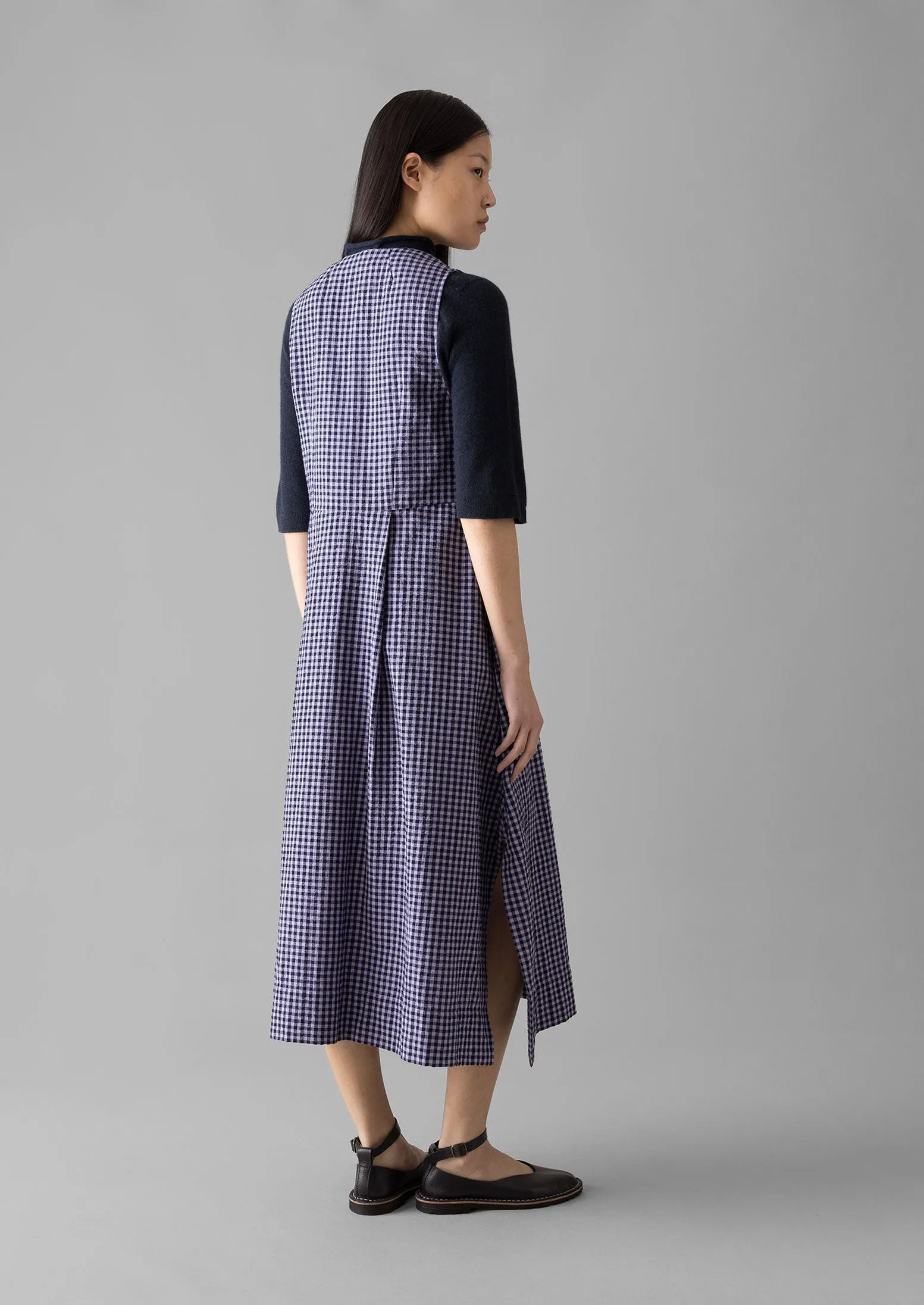 Cotton Gingham Seersucker Dress | Lilac sold by TOAST product image thumbnail 5