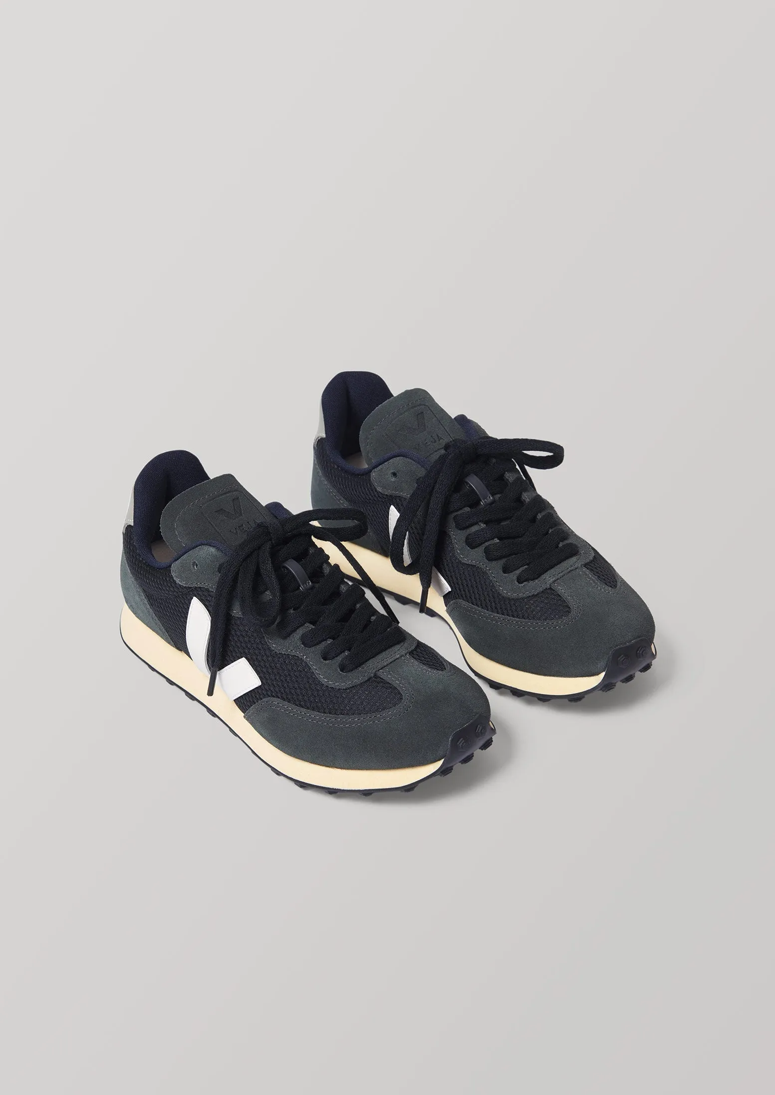 Veja Rio Branco Trainers | Black/White/Oxford Grey sold by TOAST
