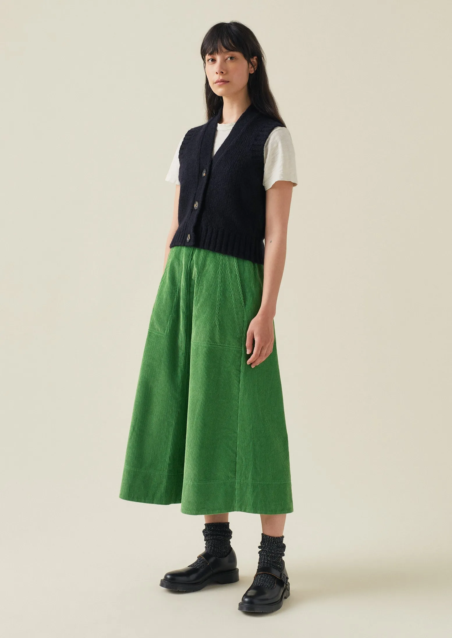 A Line Organic Cord Skirt | Spruce sold by TOAST product image thumbnail 3