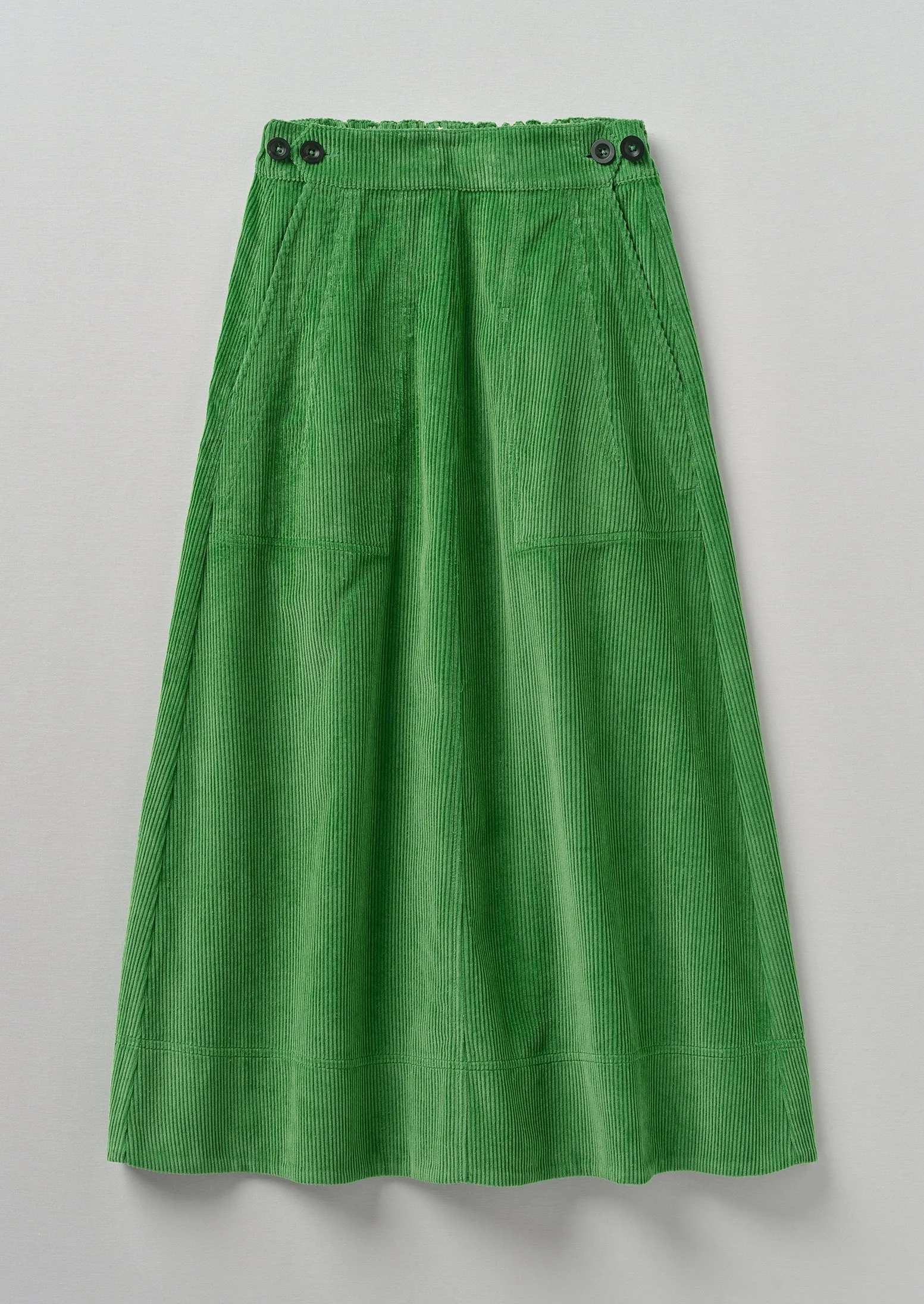 A Line Organic Cord Skirt | Spruce sold by TOAST