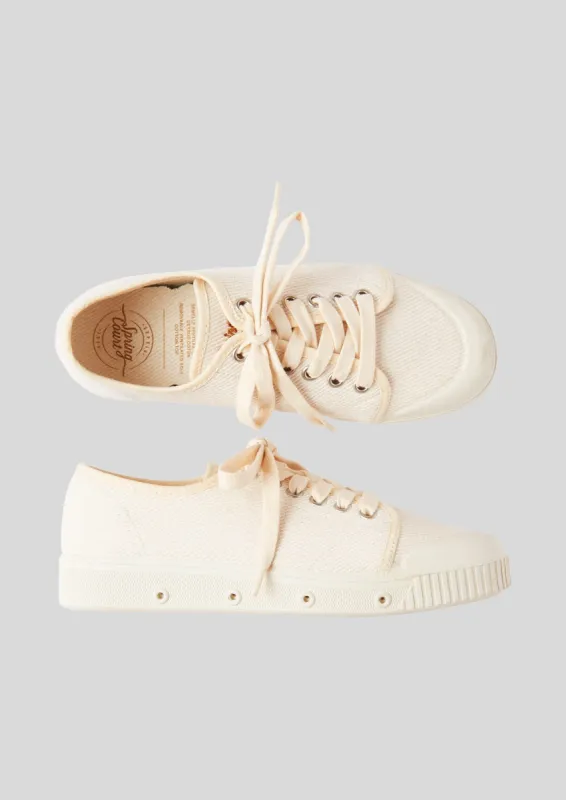 Spring Court Twill Plimsolls | Ecru sold by TOAST
