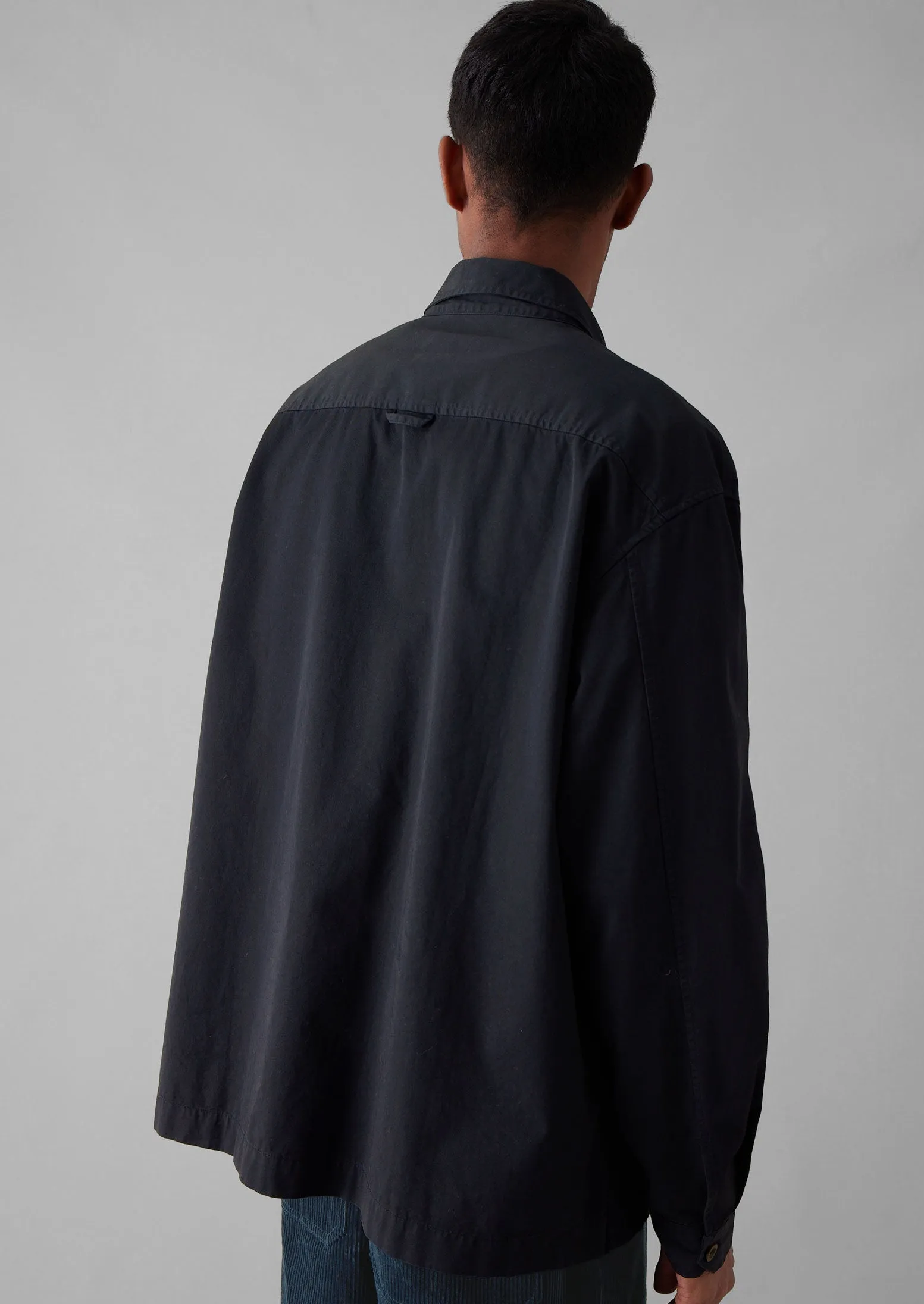 Garment Dyed Cotton Twill Shirt | Navy sold by TOAST product image thumbnail 4