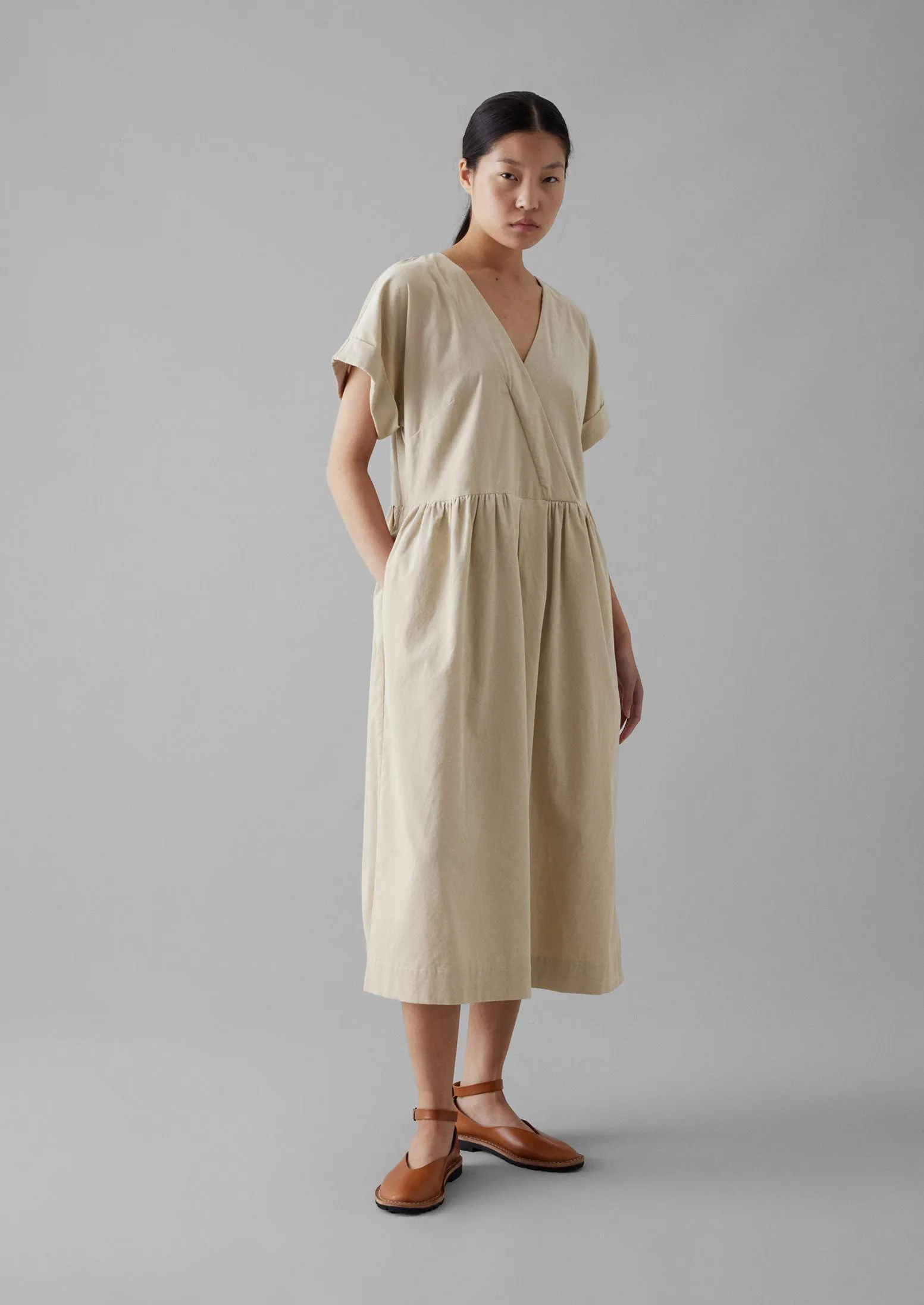 Needlecord Wrap Front Dress | Moonstone sold by TOAST product image thumbnail 4