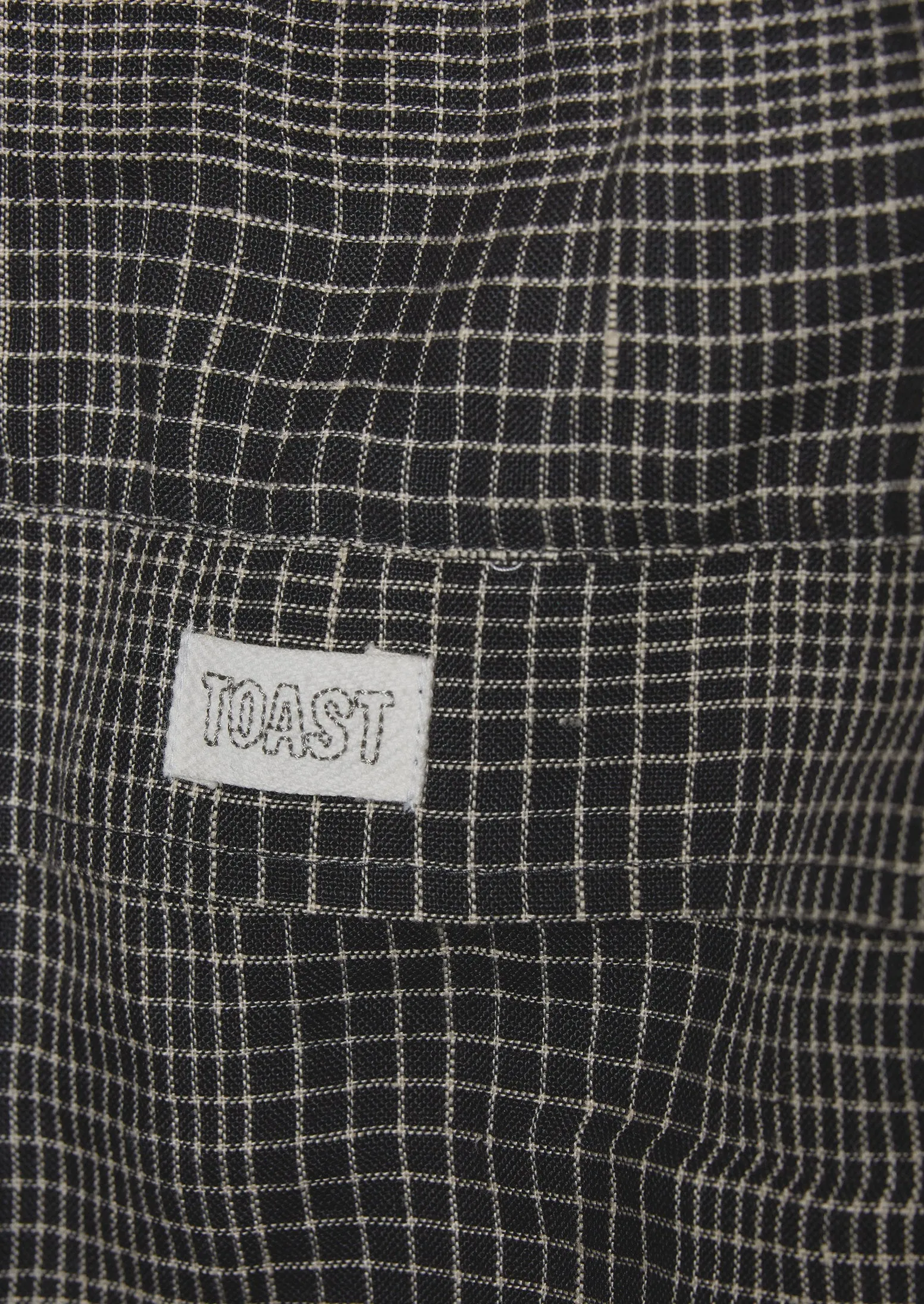 Etched Check Linen Bag | Slate sold by TOAST product image thumbnail 4