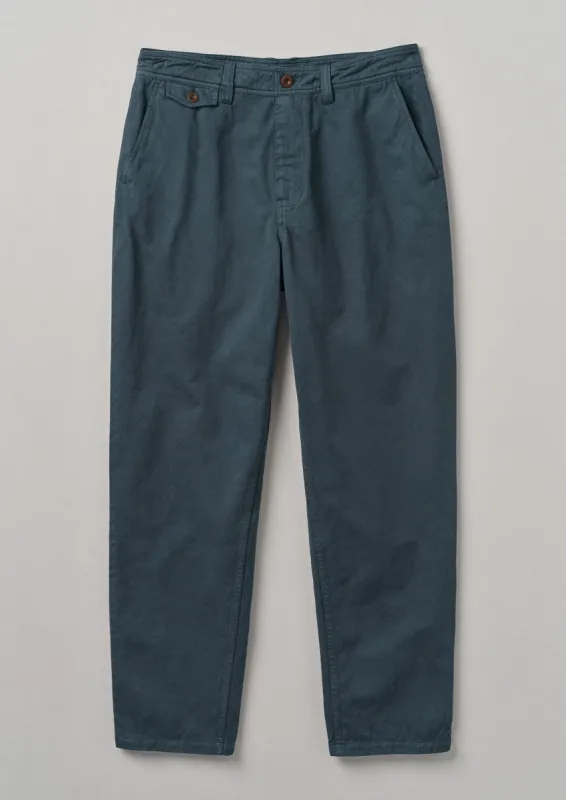 Norv Garment Dyed Tapered Trousers | Slate sold by TOAST