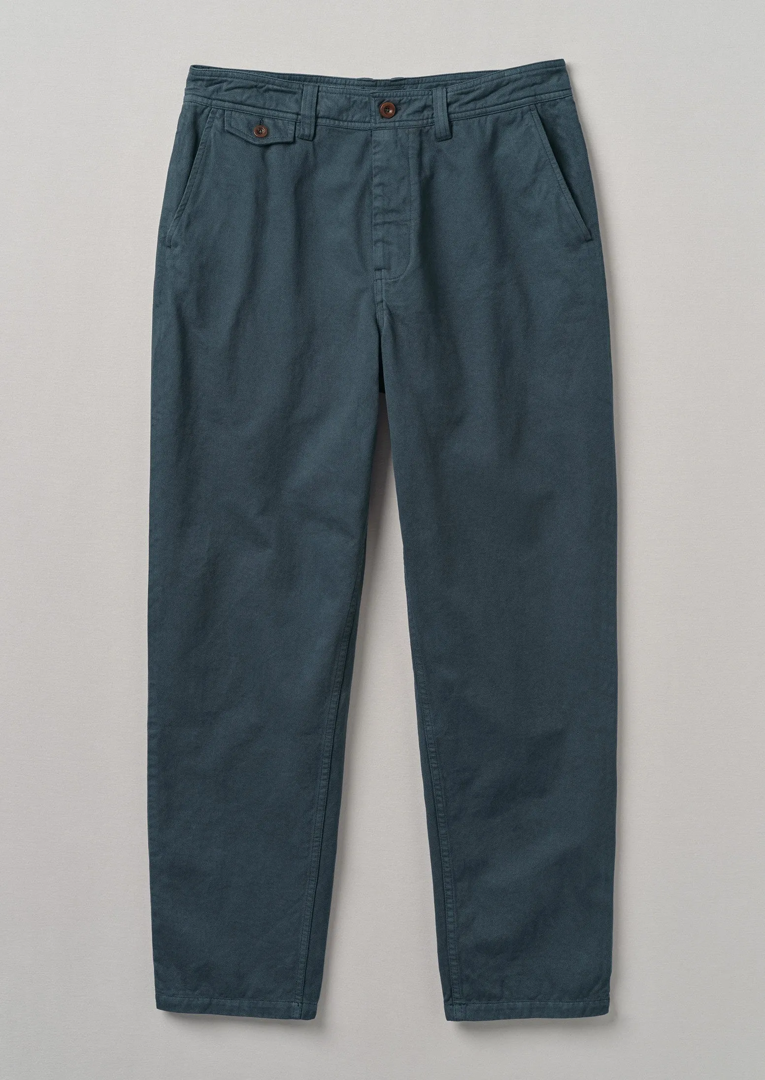 Norv Garment Dyed Tapered Trousers | Slate sold by TOAST