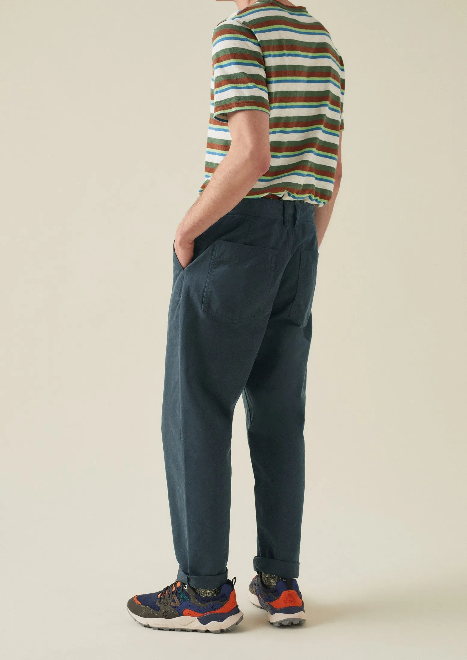 Norv Garment Dyed Tapered Trousers | Slate sold by TOAST product image thumbnail 5